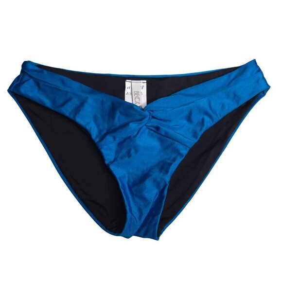 Becca Womens Bikini Bottoms Medium Blue Twist Front Lined Sample - Picture 1 of 4